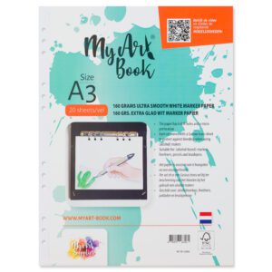 MyArt®Book 160 g/m2 extra glad wit marker papier – formaat A3