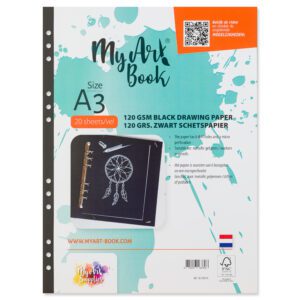 MyArt®Book schetspapier 120 g/m2 zwart papier – formaat A3