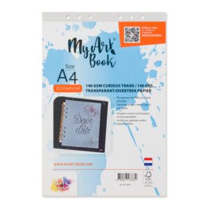 MyArt®Book schetspapier 140 g/m2 transparant/ overtrek papier – formaat A4