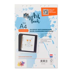 MyArt®Book schetspapier 300 g/m2 ivoorkleurig papier – formaat A4