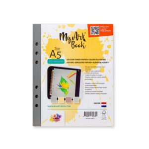 MyArt®Book A5 225 gr/m2 gekleurd papier 4 kleuren assorti